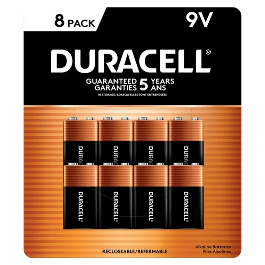 Duracell 9V Alkaline Batteries, 8-count