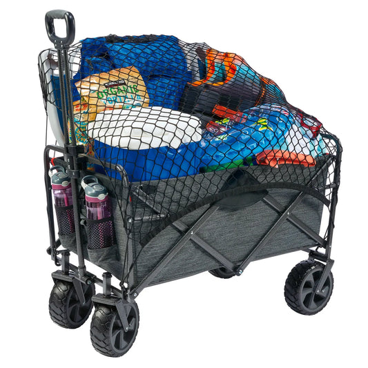 Mac Sports XL Folding Wagon with Cargo Net, Gray - Open Box