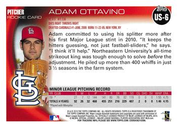 2010 Topps Update Adam Ottavino RC US-6 St. Louis Cardinals