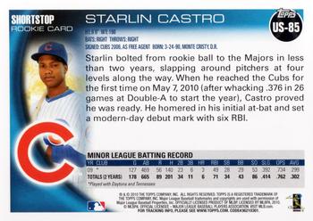 2010 Topps Update Starlin Castro RC US-85 Chicago Cubs