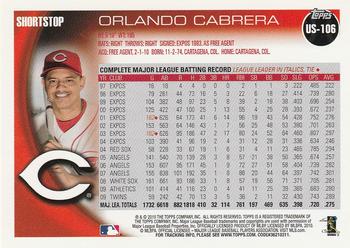 2010 Topps Update Orlando Cabrera US-106 Cincinnati Reds