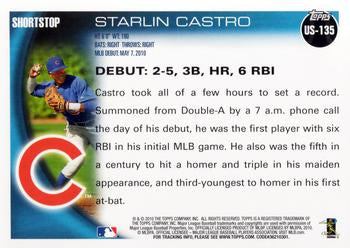 2010 Topps Update Starlin Castro RD US-135 Chicago Cubs