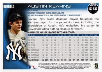 2010 Topps Update Austin Kearns US-137 New York Yankees