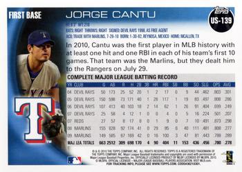 2010 Topps Update Jorge Cantu US-139 Texas Rangers