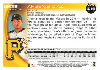 2010 Topps Update Argenis Diaz RC US-147 Pittsburgh Pirates