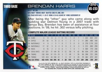 2010 Topps Update Brendan Harris US-233 Minnesota Twins