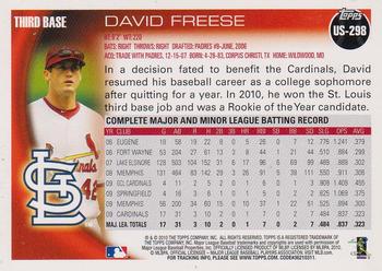 2010 Topps Update David Freese US-298 St. Louis Cardinals