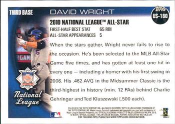 2010 Topps Update David Wright AS US-180 New York Mets