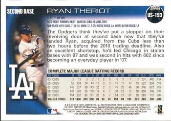 2010 Topps Update Ryan Theriot US-193 Los Angeles Dodgers