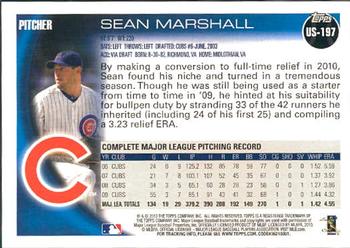 2010 Topps Update Sean Marshall US-197 Chicago Cubs