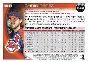 2010 Topps Update Chris Perez US-254 Cleveland Indians