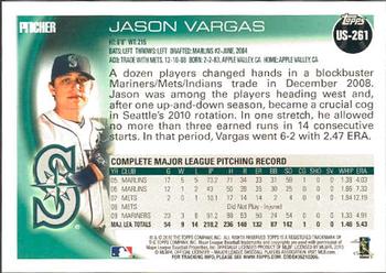2010 Topps Update Jason Vargas US-261 Seattle Mariners