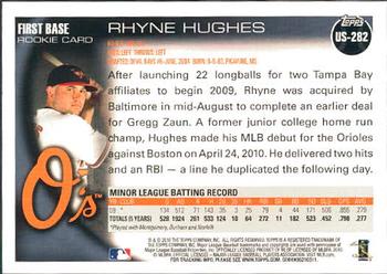 2010 Topps Update Rhyne Hughes RC US-282 Baltimore Orioles