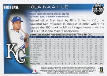 2010 Topps Update Kila Ka'aihue US-39 Kansas City Royals