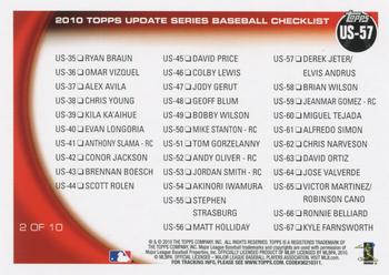 2010 Topps Update Andrus' All-Star Advisor 2/10 (Derek Jeter / Elvis Andrus) AS, CL #US-57 New York Yankees / Texas Rangers
