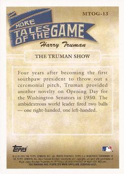 2010 Topps More Tales of the Game #MTOG-13 "The Truman Show"