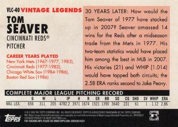 2010 Topps Vintage Legends #VLC-40 Tom Seaver Cincinnati Reds