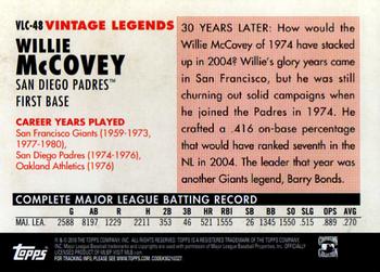 2010 Topps Vintage Legends #VLC-48 Willie McCovey San Diego Padres