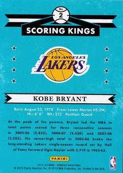 2014-15 Donruss Scoring Kings KOBE BRYANT Career Stat Line #2 Blue /254