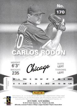 2015 Panini Elite Carlos Rodon Rookie RC #170 Chicago White Sox