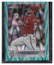 تحميل الصورة إلى عارض المعرض، 2022 Topps Chrome Sonic #17 Kole Calhoun Aqua RayWave Refractor #/199