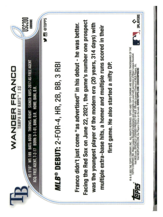 2022 Topps Chrome Update #USC200 Wander Franco