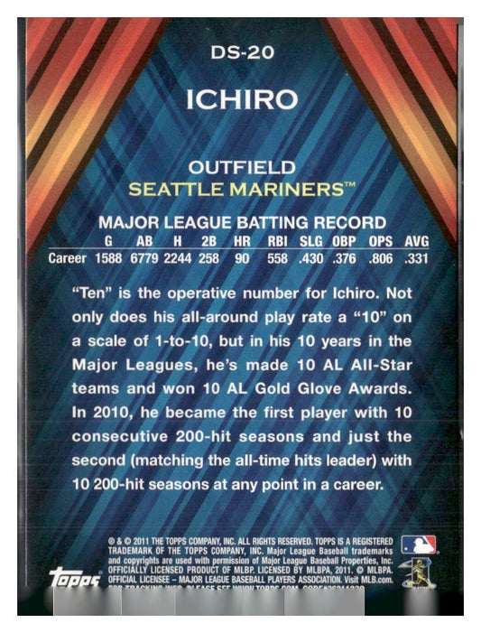 2011 Topps #DS-20 Ichiro Diamond Stars
