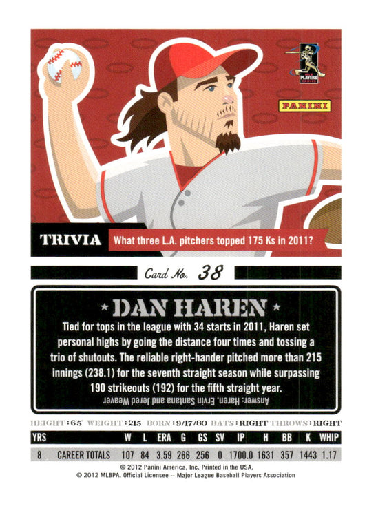 2012 Panini Triple Play #38 Dan Haren