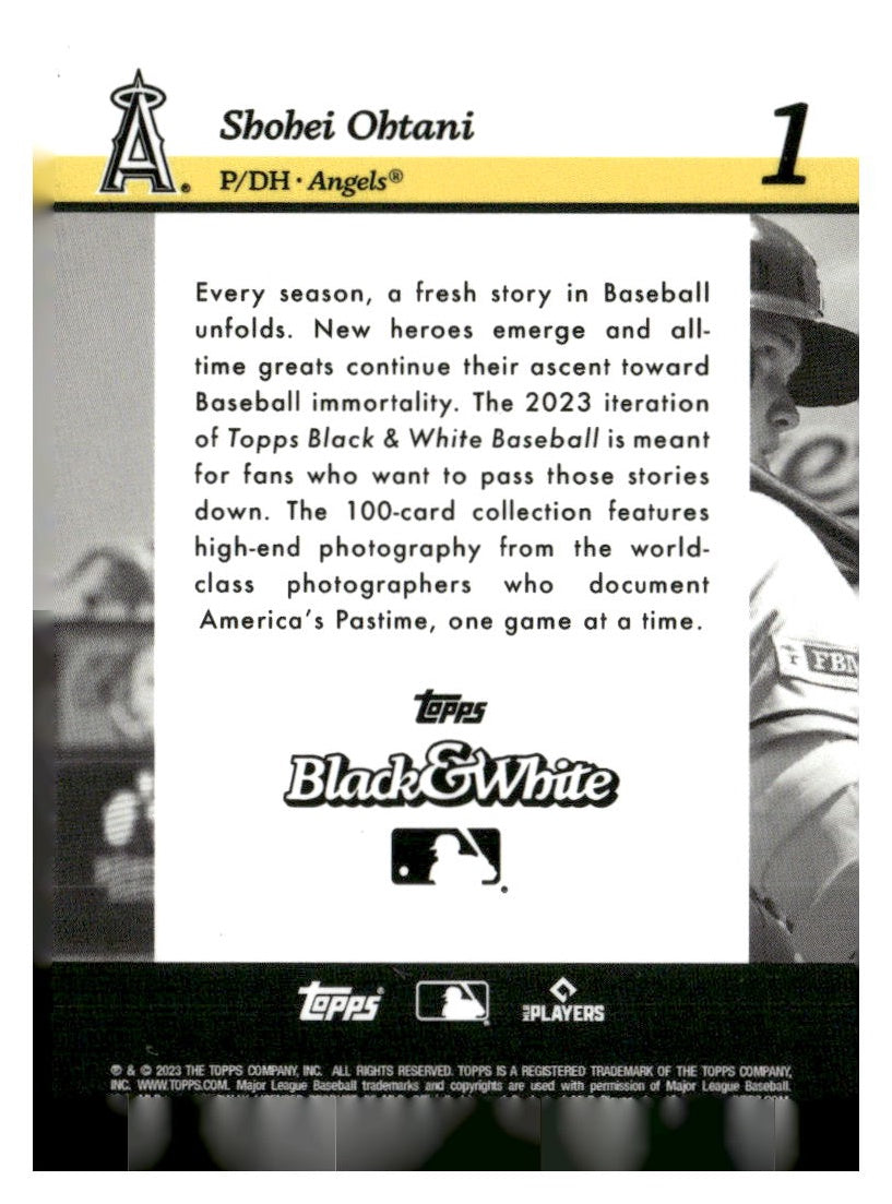 2023 Topps Black & White #1 Shohei Ohtani