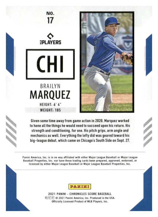 2021 Panini Chronicles #17 Brailyn Marquez Score