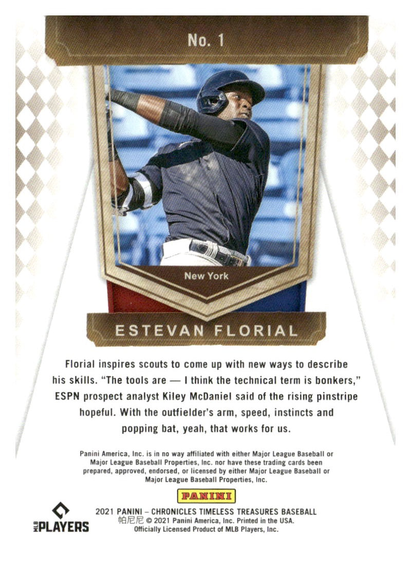 2021 Panini Chronicles #1 Estevan Florial Timeless Treasures