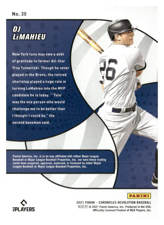 2021 Panini Chronicles #30 DJ LeMahieu Revolution