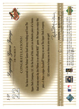 将图片加载到图库查看器,2000 Upper Deck Legends #J-JP Jim Palmer Legendary Game Jerseys