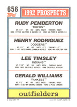 تحميل الصورة إلى عارض المعرض، 1992 Topps 656 1992 Top Prospects Outfielders Rudy Pemberton / Henry Rodriguez