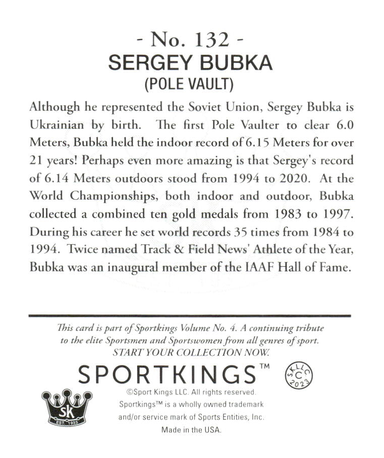 2023 Sportkings Volume 4 #132 Sergey Bubka