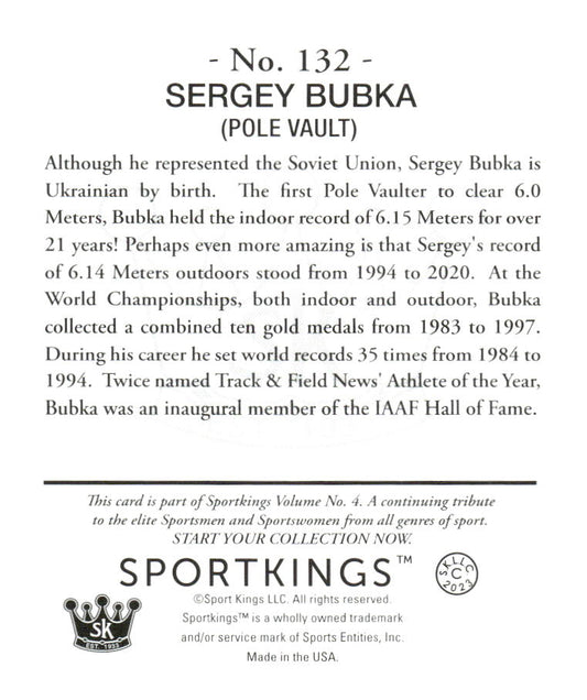 2023 Sportkings Volume 4 #132 Sergey Bubka