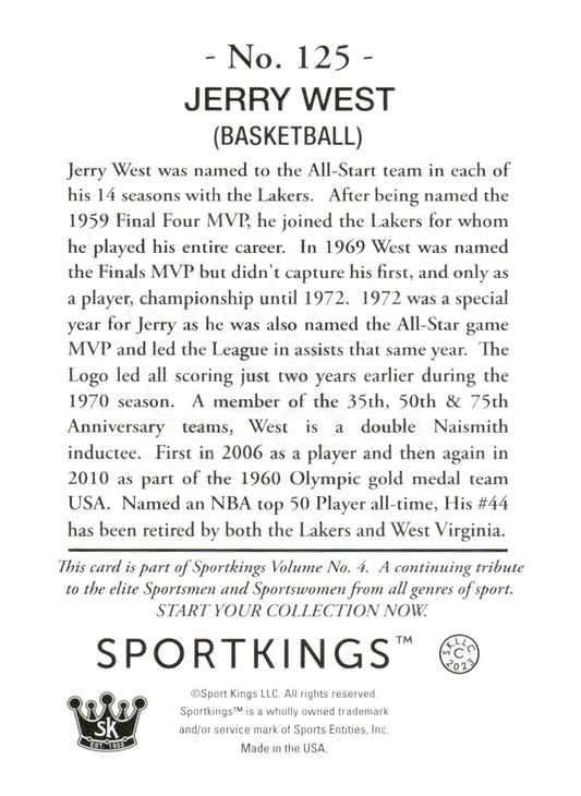 2023 Sportkings Volume 4 #125 Jerry West