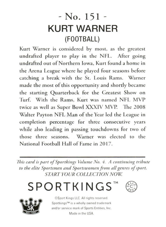 2023 Sportkings Volume 4 #151 Kurt Warner