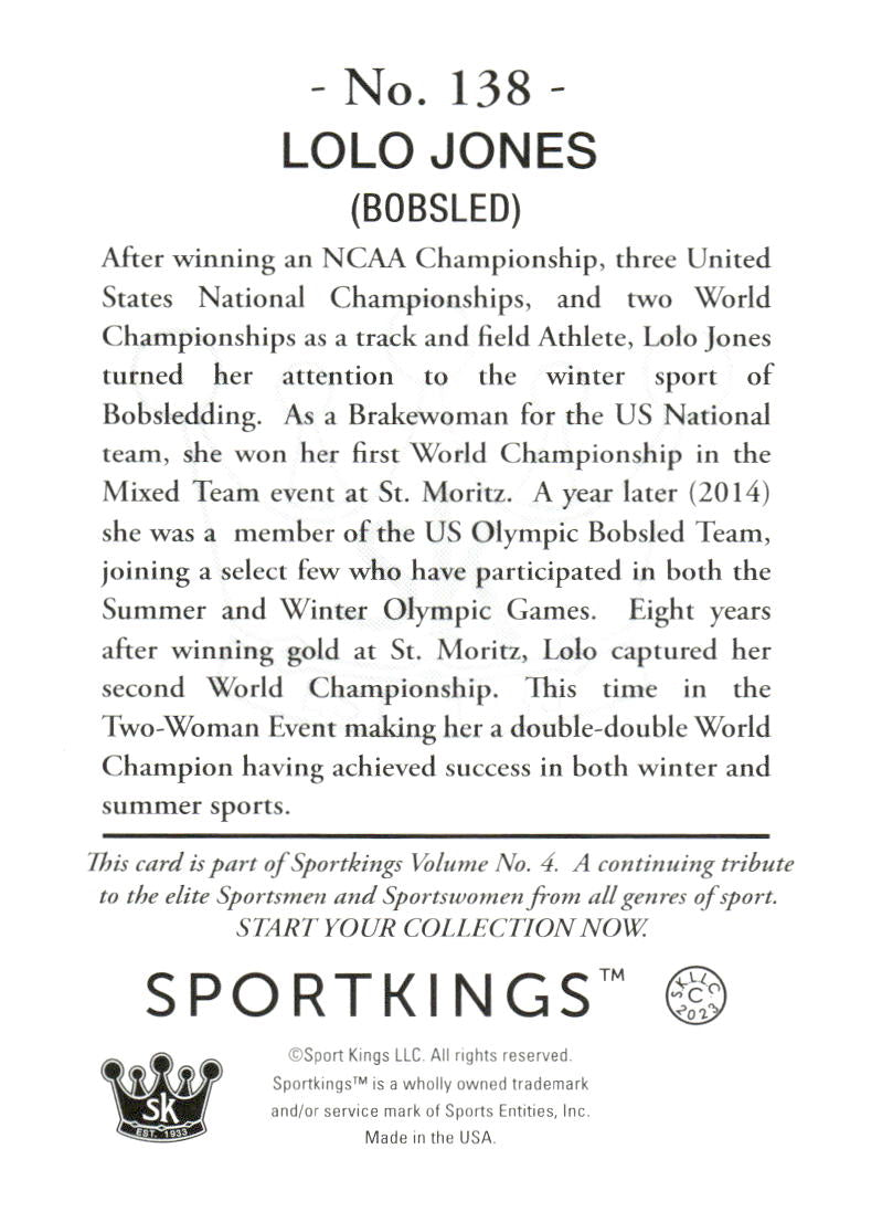 2023 Sportkings Volume 4 #138 Lolo Jones