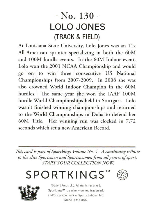 2023 Sportkings Volume 4 #130 Lolo Jones