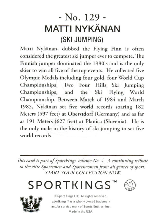 2023 Sportkings Volume 4 #129 Matti Nykänen