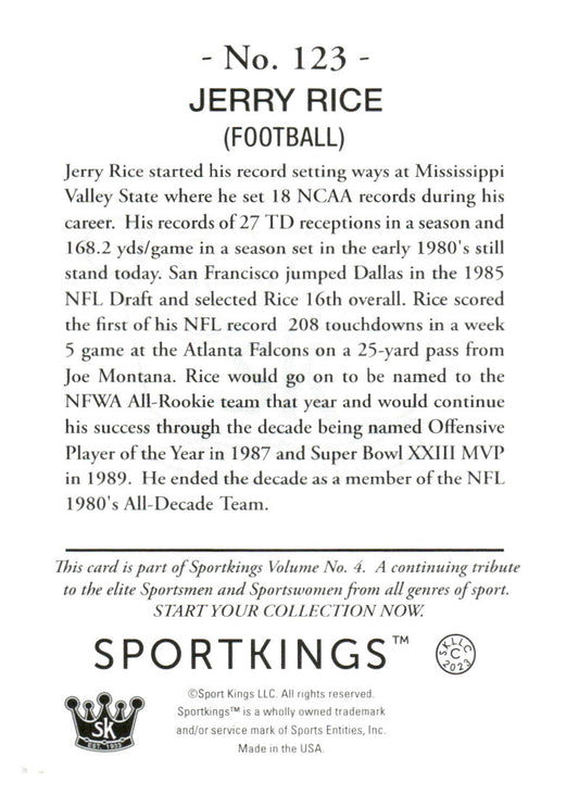 2023 Sportkings Volume 4 #123 Jerry Rice