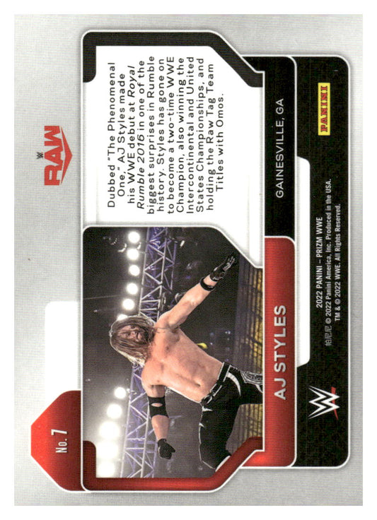 2022 Panini Prizm WWE #7 AJ Styles