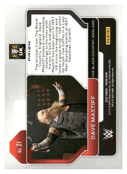 2022 Panini Prizm WWE #21 Dave Mastiff Red, White and Blue