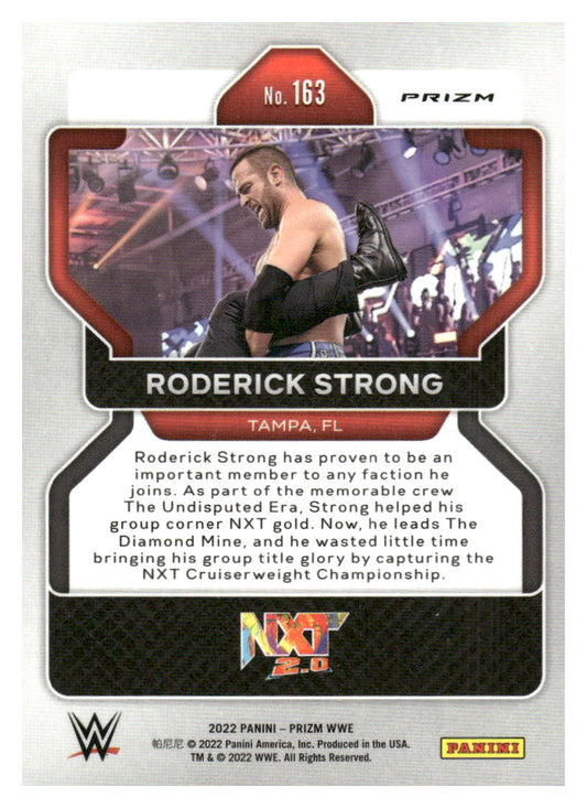 2022 Panini Prizm WWE #163 Roderick Strong Red, White and Blue
