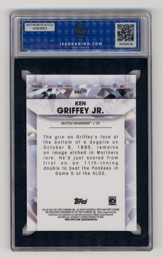 2022 Topps Chrome Update #DGC-71 Ken Griffey Jr. Diamond Greats Die Cuts ISA 10