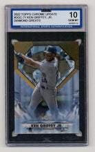 تحميل الصورة إلى عارض المعرض، 2022 Topps Chrome Update #DGC-71 Ken Griffey Jr. Diamond Greats Die Cuts ISA 10