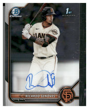 تحميل الصورة إلى عارض المعرض، 2022 Bowman #CPA-RGV Ricardo Genoves Chrome Prospect Autographs