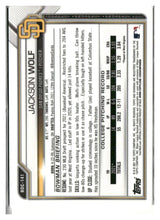 تحميل الصورة إلى عارض المعرض، 2021 Bowman Draft #BDC-141 Jackson Wolf Chrome Green Refractor #/99