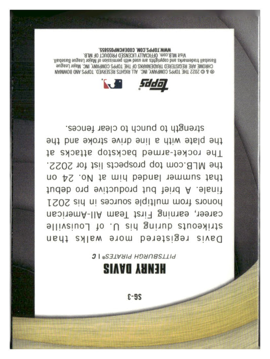 2022 Bowman Chrome #SG-3 Henry Davis Shades of Greatness